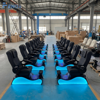 Fauteuil de pédicure professionnel pour salon de manucure, avec massage des pieds, inclinable électriquement, sans tuyauterie, avec brumisateur
