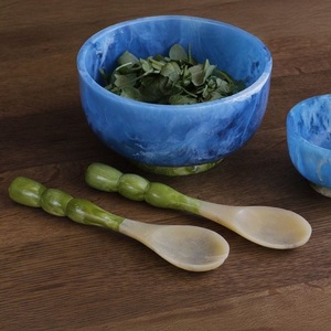Resin Salad Bowl Tableware Resin Inlay Serving Bowl Modern Trendy Design Resin Bowl Customization logo available - Product Image 1