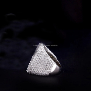 Bague de fiançailles pour homme en argent sterling 925 avec moissanite, design floral en grappe, style hip-hop, plaqué rhodium, cadeau d'anniversaire pour lui - Product Image 4