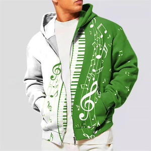 Hoodie musical unisexe gaufré pour l'hiver, vêtement en polaire créatif de style streetwear personnalisé, brodé - Product Image 4