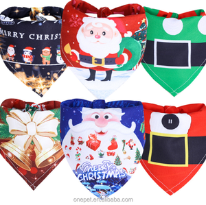 Bandana de Noël pour animaux de compagnie, écharpe festive pour chien, accessoire pour animaux de compagnie imprimé sur mesure, vente en gros - Product Image 2