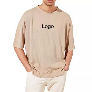 T-shirts pour hommes 100% coton, coupe ample, logo personnalisé OEM, impression par transfert thermique, manches courtes, t-shirts décontractés pour hommes à col rond - Product Image 6