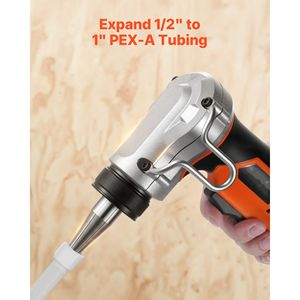 Herramienta Eléctrica Inalámbrica de Expansión de Tuberías de 20V Máx., 22000 RPM, Expansor de Tuberías PEX de 1/2'', 3/4'' y 1'', 3 Máquinas de Conformado de Extremos de Tubo - Product Image 2