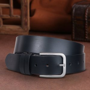 Cinturón de Cuero Genuino con Borde Crudo al por Mayor para Hombre, Cinturón de Búfalo de Grano Completo de Una Sola Capa Premium, Personalizado ODM LMB-0088C - Product Image 2