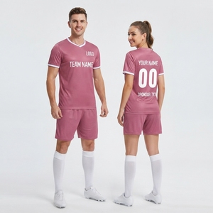 Maillots de football personnalisés 100% polyester, imprimés par transfert thermique, uniformes de football unisexes, ensemble de vêtements d'équipe imprimés numériquement - Product Image 2