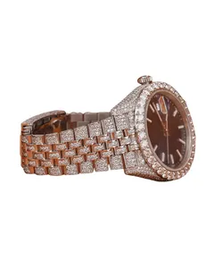 Reloj de Lujo para Hombre con Diamantes Moissanite y Esfera Romana para Bodas y Fiestas - Product Image 3