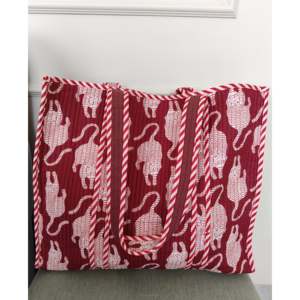 Bolsas de Mano Promocionales Premium Color Granate Oscuro con Diseño de Tigre - Product Image 2