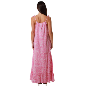 Vestido largo informal de verano con estampado floral para mujer - Product Image 4