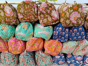 Lifestyle Makeup Organizer Wholesale Mix Print Cosmetic <b>Bags</b> Lightweight Handmade Textile <b>Toiletry</b> Pouches Waterproof Portable - Product Image 1