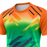Desain Cetak Transfer Panas 100% Poliester Ringan Profesional Kustom Premium Bernapas Set Seragam Sepak Bola Pria Klub