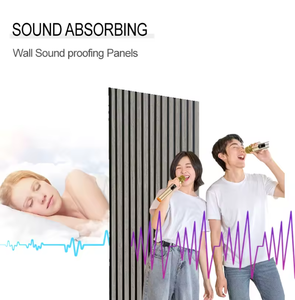 100% Polyester Fiber Solid Wood/MDF Acoustic Panels-Waterproof High NRC 80% Modern Design for Hotels Commercial Spaces Total - Product Image 6