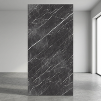 Vintage Onyx Noir 160x320cm Pierre Frittée Poli Glacé Salle De Bains Carrelages Murs Sols Porcelaine Céramique Marbre Pierre Dalle