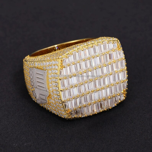 Fine Jewelry Collection Hip Hop <b>Custom</b> <b>Ring</b> Trending Design Crafted in 925 Sterling Silver With High Quality Moissanite Diamonds - Product Image 1