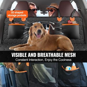 Coprisedile Auto di Lusso per Cani per Sedile Posteriore, Supporto 350 libbre, Amaca per Cani in Tessuto Oxford con Finestra a Rete, Tasca Portaoggetti, Estensore Sedile Posteriore - Product Image 6