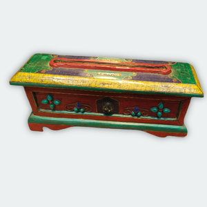 Nouveauté - Coffret en bois avec brûleurs d'encens en pierres multicolores - Product Image 4