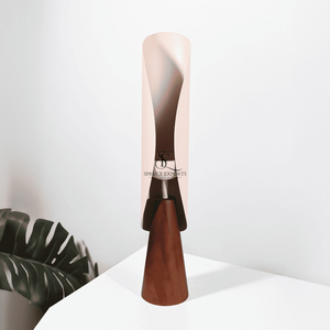 Modern Style Curved Metal <b>Incense</b> Burner Set With Elegant Wooden <b>Cone</b> Base. Luxury B2B Wholesale Home Fragrance & Decor Item - Product Image 3