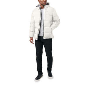 <b>Men's</b> Oversize Hooded High Collar Woolen Fluffy Down Puffer <b>Jacket</b> Spring - Product Image 2
