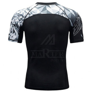 Pakistan Manufacturer <b>Men</b> <b>Compression</b> <b>Shirts</b> Slim Fit Polyester/Cotton Short Sleeves Athletic Gym Training Fitness Wear - Product Image 3