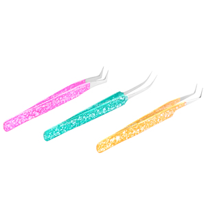 Pince à épiler en acier inoxydable pour extensions de cils, nouveau design, efficace, parfaite pour les artistes, réutilisable, améliorant l'application, antistatique - Product Image 3