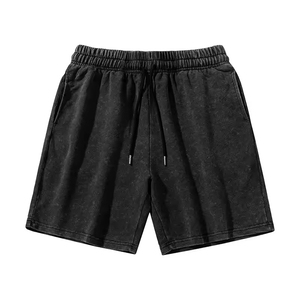 Ensemble de shorts d'été deux pièces personnalisé avec logo pour homme, en coton respirant, taille élastique, tenue de sport et survêtement de gym - Product Image 4