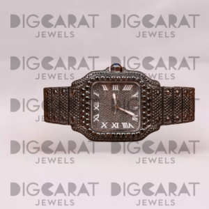 Reloj de pulsera de cuarzo de lujo con diamantes de moissanita para hombre, estilo hip hop, totalmente cubierto de diamantes, ideal para fiestas y moda urbana, ¡en oferta! - Product Image 1