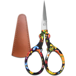 Premium Stainless Steel Colorful <b>Floral</b> Embroidery <b>Scissors</b> With Pointed Blades For Sewing Craft And Needlework - Product Image 1