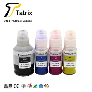 Tatrix GI-50 GI-50PGBK GI-50C GI-50M GI-50Y tinta isi ulang kompatibel botol massal berbasis air untuk Canon PIXMA G5050