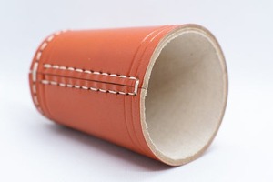 PU Leather Dice Cup Round Shaker Custom Logo Game Cup for Board Games Party Casino Use Board Game Accessories - Product Image 2
