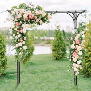 Arche de jardin en métal de 81 pouces, auvent et pergola pour plantes grimpantes - Product Image 5