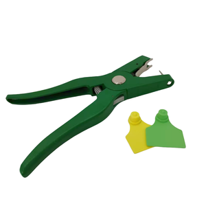 Green Ear Tag Applicator Plier With Yellow And Green Tags For Dog Identification Veterinary Equipment Durable Ear Tag Applicator - Product Image 1