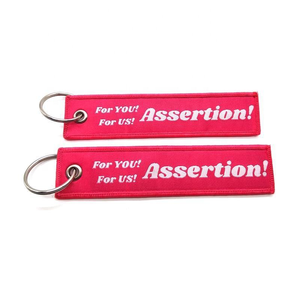 Porte-clés en tissu brodé de haute qualité, porte-clés brodé personnalisé avec logo, porte-clés tissé Jet, autres bijoux - Product Image 1