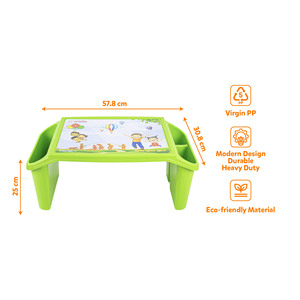 <b>Plastic</b> Square Kids Study <b>Table</b> Modern Multifunctional Children Learning Desk BPA Free Eco-Friendly Durable Safe Living Room - Product Image 2
