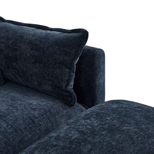 Collezione 2021 2187 Set di Tre Divani Blu per Soggiorno con Poggiapiedi - Product Image 4