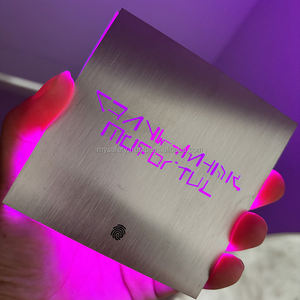 Etiquetas Personalizadas de PVC con LED NFC, Acero Inoxidable, Impresión Digital UV, Película Transparente 3D Laminada, MSF002, Gracias - Product Image 4