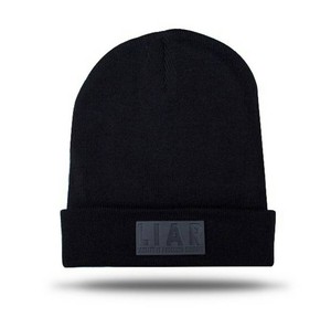 Luxury Winter <b>Beanie</b> Cap with Soft <b>Fleece</b> Lining Premium Warm Fabric Embroidered <b>Beanie</b> Hat Black Street Style Casual Wear - Product Image 6