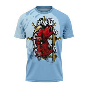 T-shirt de pêche à séchage rapide, respirant, UPF 50, 100% polyester, logo personnalisé, vente en gros, manches longues, sublimation pour hommes - Product Image 1