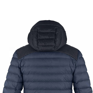 Chaqueta acolchada personalizada de color azul marino de alta calidad para unisex, transpirable y antibacteriana, para uso en invierno. - Product Image 4