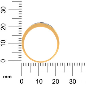 Peeping Shimmer <b>Men</b> Solitaire <b>Ring</b> Luxury 18K Two-Tone Yellow & White Gold Flush <b>Set</b> Round Brilliant Diamond <b>Ring</b> for <b>Men</b> - Product Image 5