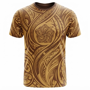 Camiseta de Manga Corta para Hombre, Cuello Redondo, Corte Regular, Diseño Tribal, Patrón Sólido, Secado Rápido, Alta Calidad, Precio al por Mayor - Product Image 4