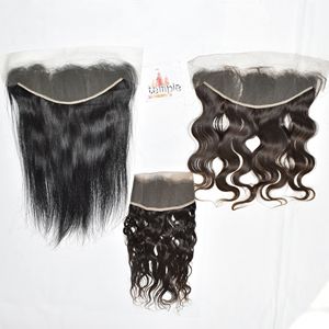 13*4 Frontal Closure <b>Braiding</b> 100% Unprocessed Deep Wave Indian Temple Women Natural <b>Color</b> Black Vendors Human <b>Hair</b> Extensions - Product Image 4