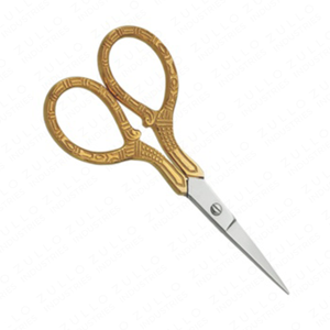 Ciseaux à ongles de haute qualité en argent avec manche doré, ciseaux à broder en acier inoxydable tranchant, ciseaux de manucure, logo personnalisé - Product Image 5