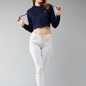 Reasonable Price Best Selling Crop Top Hoodies Custom Design Street Wear Women Crop Top Hoodies - Product Image 5