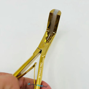 Tape In Press Plier Hair <b>Tools</b> ZETOMED PRO Hair Stainless Steel Gold Plated Plier With <b>Silicone</b> Pad Hair Extension <b>Tools</b> Plier - Product Image 4