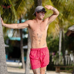 Wholesale Custom <b>Men's</b> Beach Board Shorts Quick Drying Casual Swim <b>Trunks</b> with Logo Printed Swim Shorts <b>Trunk</b> - Product Image 3