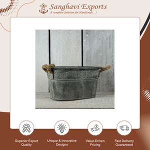 Experiencia Profunda en la Fabricación de Macetas Galvanizadas de Estilo Vintage con Certificación ISO / Recipientes para Vino y Bebidas para Decoración de Jardines - Product Image 6
