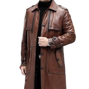 Chaqueta de Cuero Retro para Hombre a Precio Económico, Estilo Vintage con Hombreras, Chaquetas de Cuero Clásicas - Product Image 1