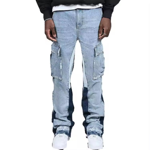 Oferta Especial: Jeans de Mezclilla 3D Vintage de Corte Regular con Diseño de Logotipo Personalizado, Transpirables, Lavado Claro, ODM para Hombre, Duraderos, OEM - Product Image 4