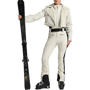 Traje de Esquí de Una Pieza para Mujer, Mono de Snowboard con Cuello de Piel Sintética, Ajuste Delgado, Impermeable, Cortavientos y Aislado para Invierno - Product Image 3