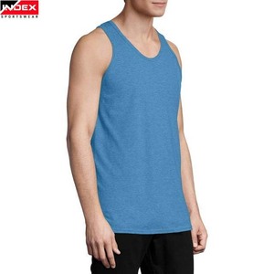 Camiseta sin Mangas para Hombre INDEX, Cuello Redondo, Color Sólido, Tejido Transpirable, Ropa Deportiva Informal, Verde Menta - Product Image 4