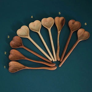 Petite cuillère en bois, cuillère miniature en bois, fabrication artisanale, vente en gros directe d'usine du Vietnam, étiquette personnalisée, cuillère cadeau - Product Image 1